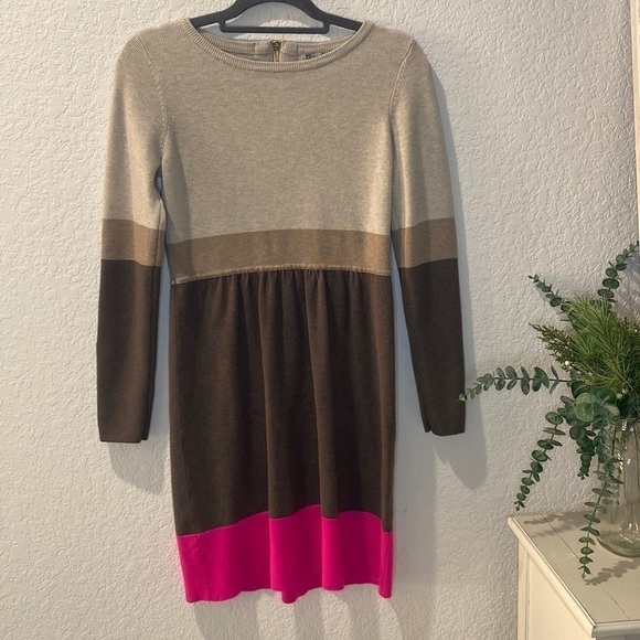 Eliza J Color Block Sweater Dress - Small - Picture 1 of 9